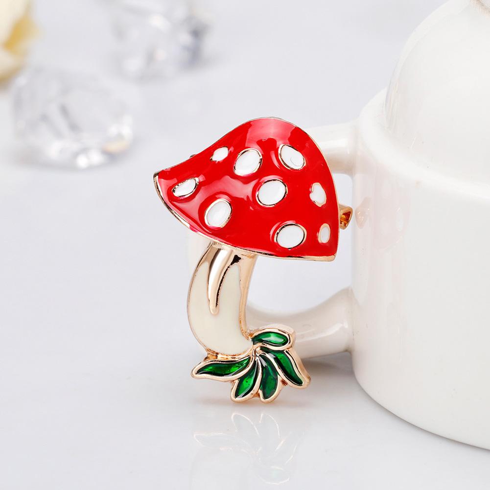 Fashion Cartoon Alloy Mushroom Brooch Chic Unique Women Broochpin