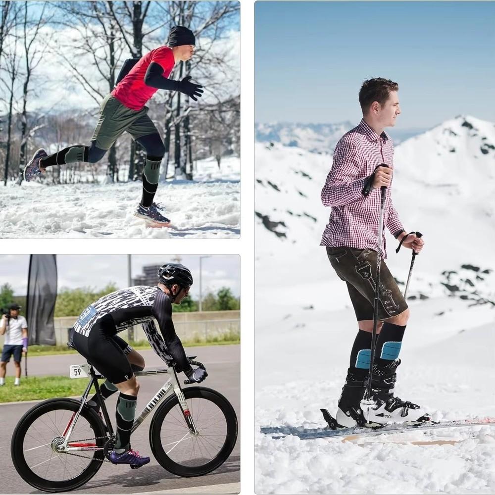 Thickened Winter Ski Socks Warm Snowboard Stockings Fashion Knee High Socks  for Cold Weather