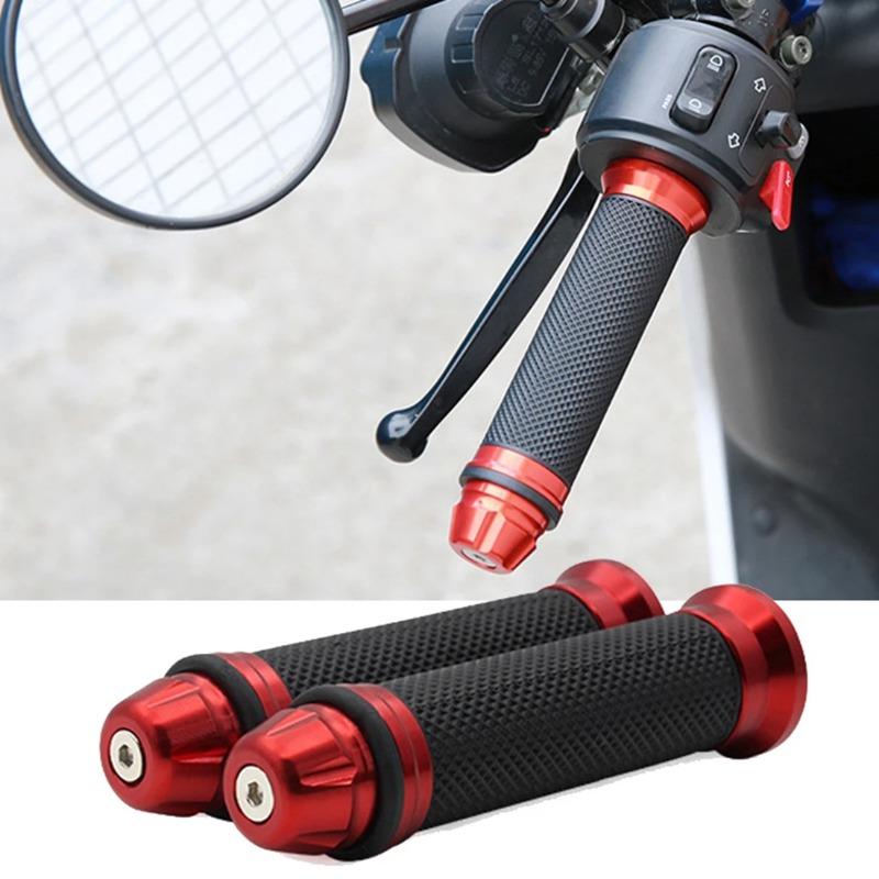 Fashion 1Pair Motorcycle Handle Grips Anti-Slip Handlebar Bar Bicycle Rubber Mountain Cycle