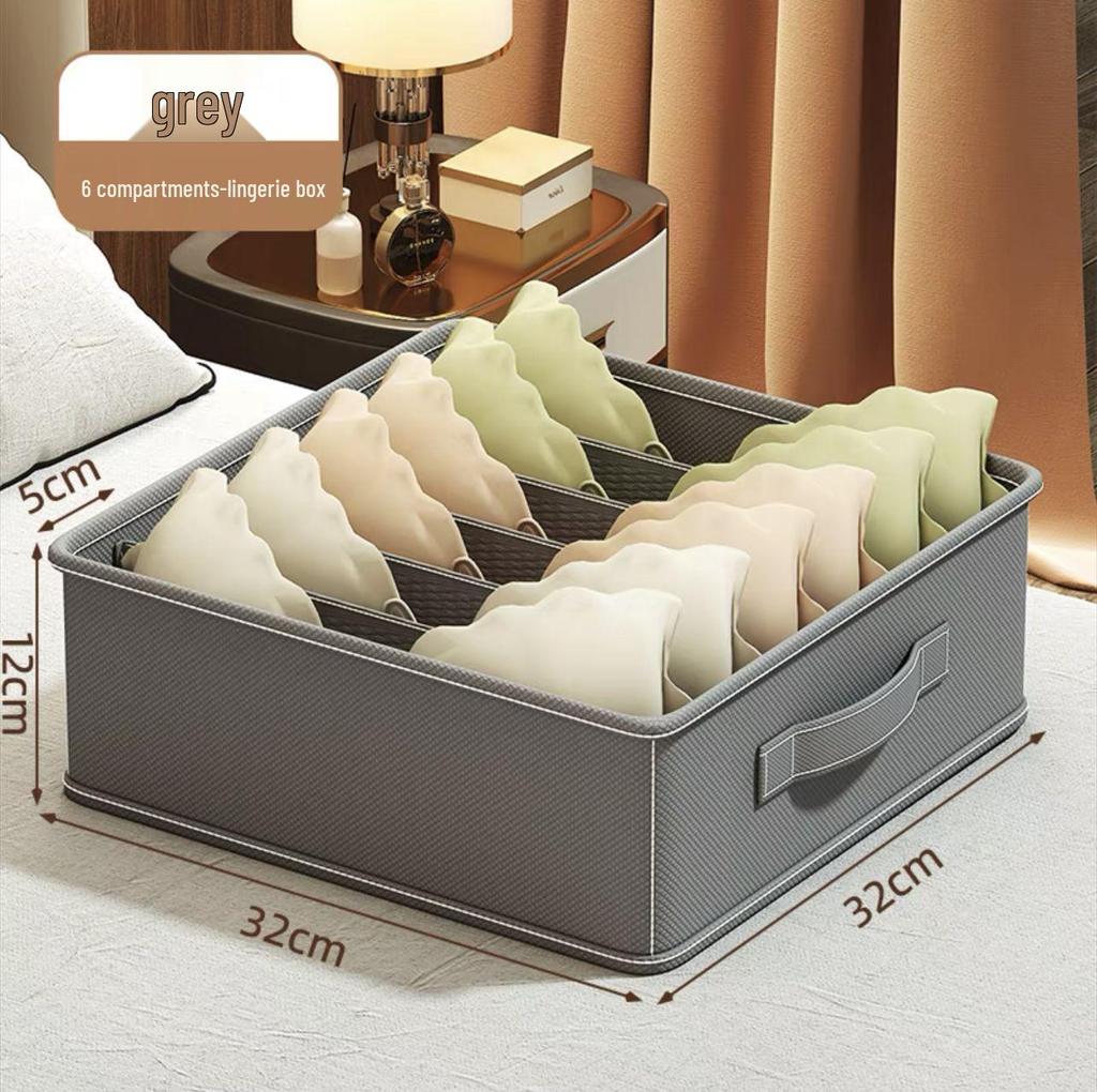 Dorm Underwear & Socks Organizer: Three-in-One Drawer Storage Box for Bras and Underpants