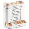 28-Grid 7-Day Pill Box Large Capacity Damp-proof Weekly Pill Organizer Waterproof Daily Compartments Travel Pill Case