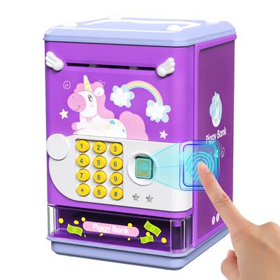 Hračka Prasátko Elektronický spořicí automat Mini ATM s osobním heslem a simulací odemykání otisků prstů – Music Box s So