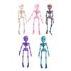 2/5Pcs 3D Printed Skeleton Refrigerator Magnet Halloween Poseable Skeleton Figurine