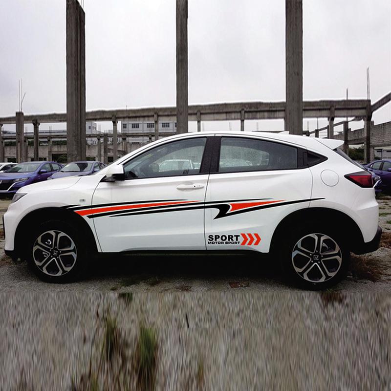 Создайте уникальный и привлекательный вид для вашего автомобиля с помощью 2 шт. Виниловых Графических Наклеек-Полос для Автомобиля/Внедорожника. Легко Наносятся.