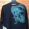 Used Embroidery [Karakuri Tamashii Sui] Nine-tailed Fox, Fuujin Raijin, Long-sleeved Cut and Sew
