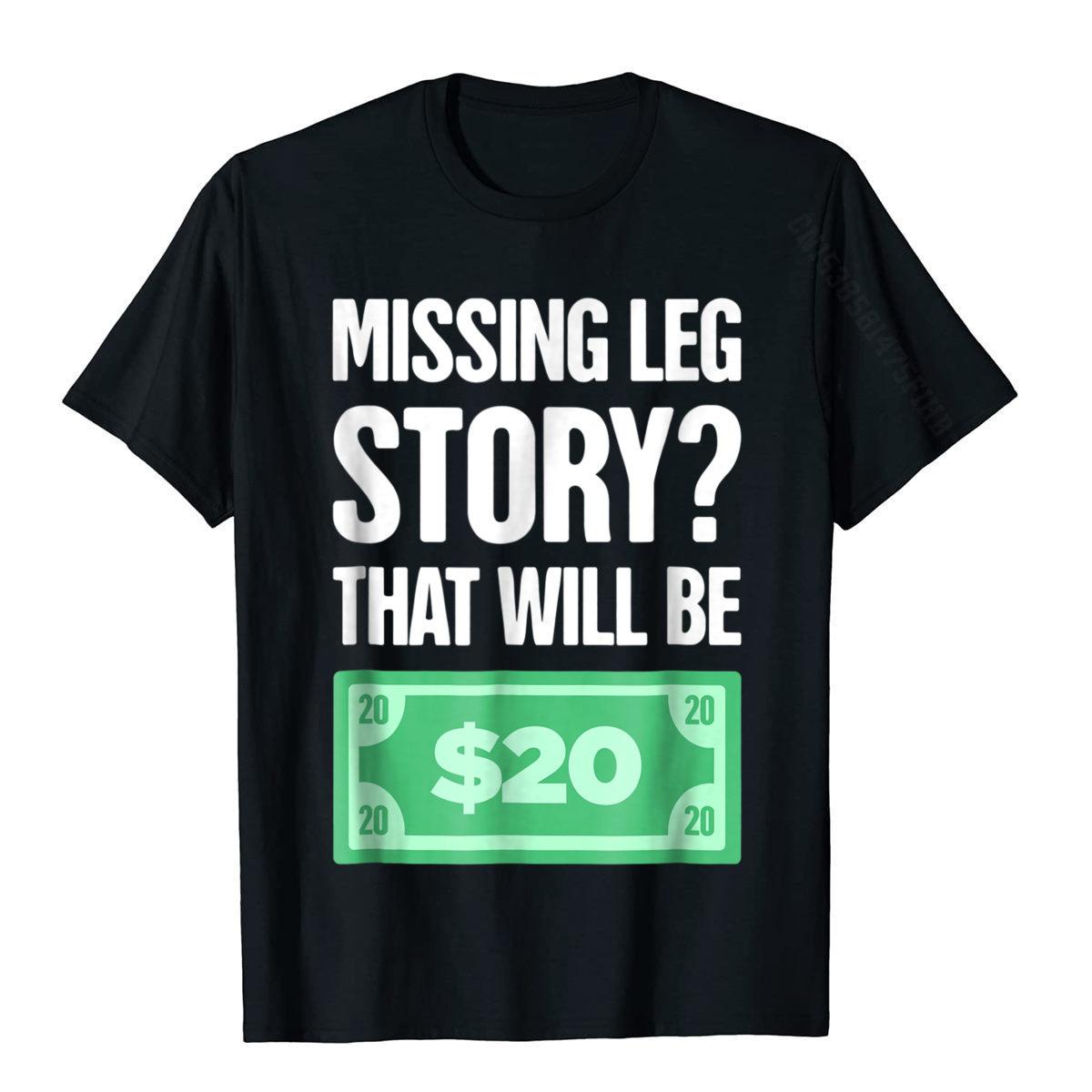 

Story Funny Present For Leg Amputee T-Shirt Arrival Mens Tshirts Printing Tops T Shirt Cotton Hip Hop XS чорний