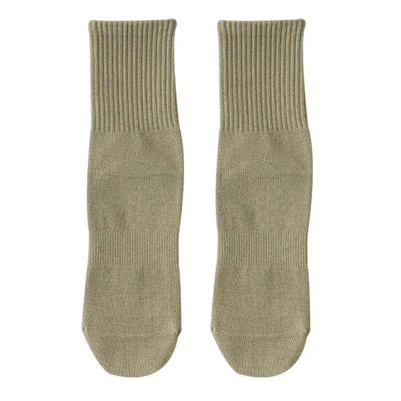 Women's Mid-Calf Non-Slip Pure Cotton Yoga & Pilates Socks