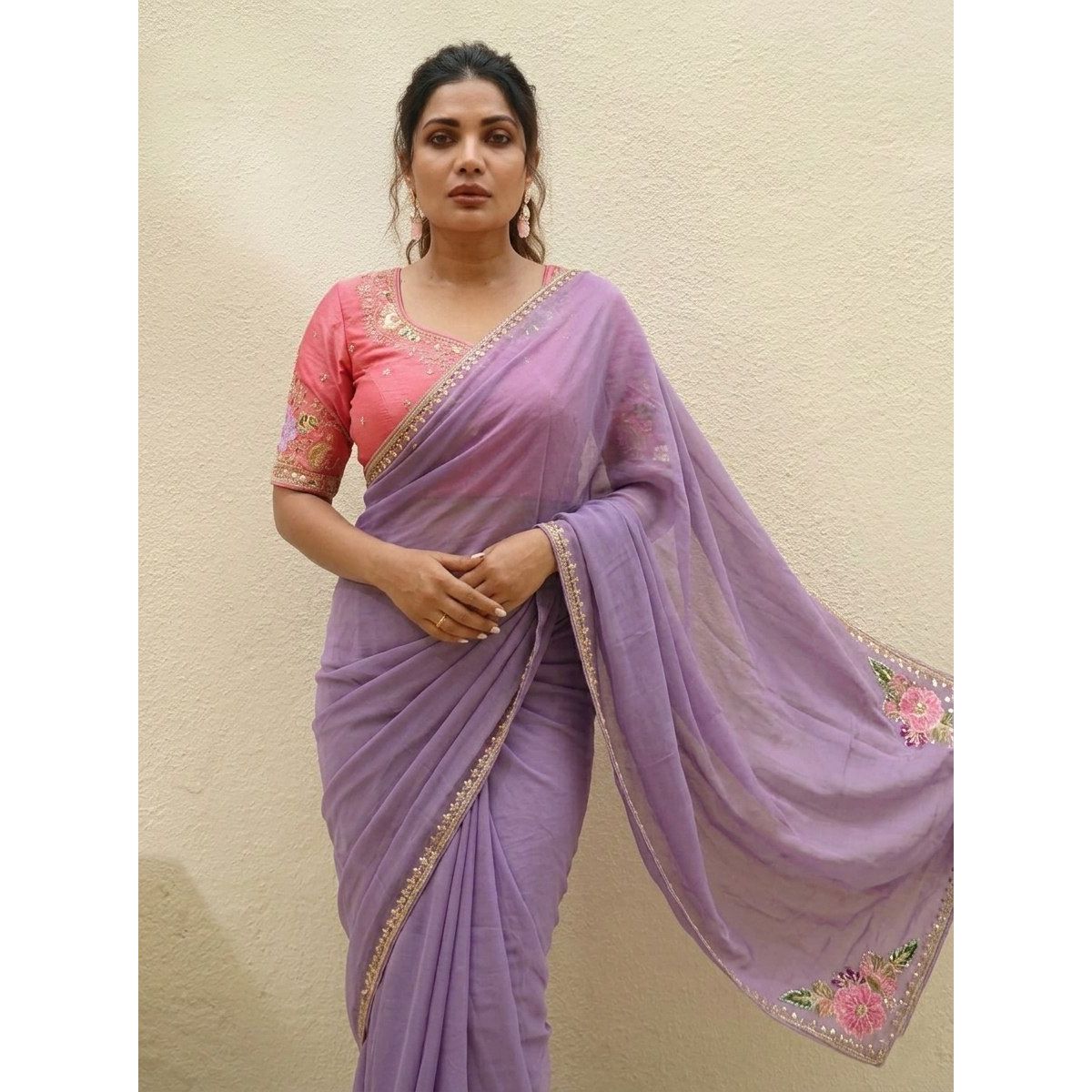 New Launch - Premium Rangoli Silk Wedding Saree with Embroidered Batta and Cutwork Border