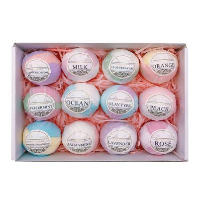 Bubble Bath Ball Gift Set 12pcs Shea Dry Skin Moisturize Perfect For Bubble & Spa Bath