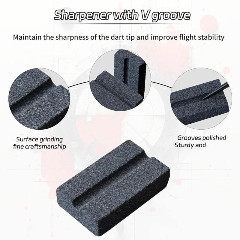 Dart Grinding Stone V Shaped Dart Point Sharpener Portable Dart Sharpening Sand Stones Stick Rod Sharpener Enduring