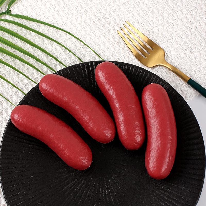 Simulated Hot Dog Sausage Toy - Harbin Red Sausage Model for DIY Food and Playhouse Accessories