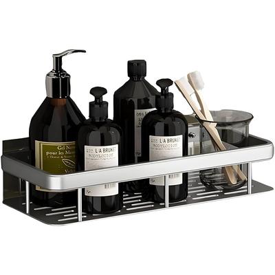1 sztuka Akcesoria łazienkowe Aluminium Wytrzymały Samoprzylepna Półka łazienkowa na ścianę, Wielofunkcyjny Organizer ścienny, Organizer do łazienki