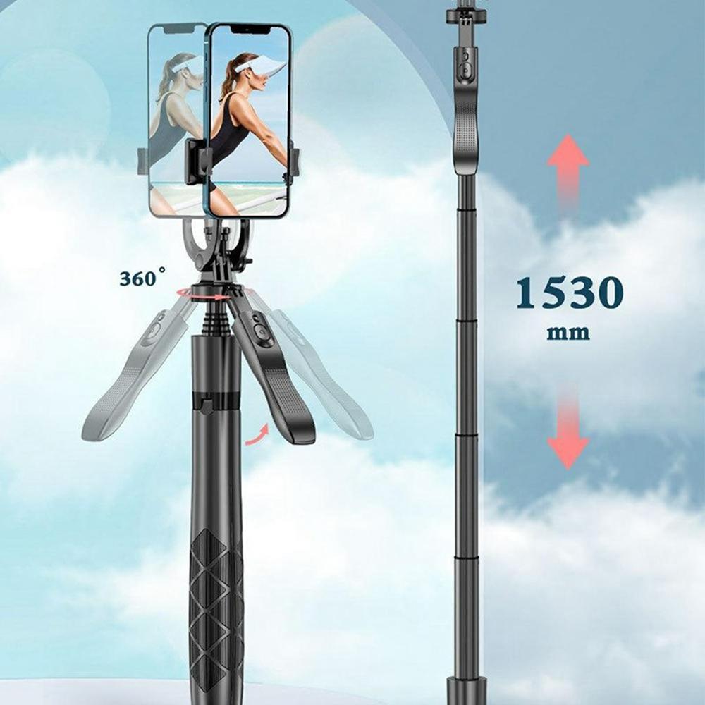 

L16 2 In 1 Extendable Bluetooth-compatible Selfie Stick for Live Streaming Folding Tripod Stand Type A