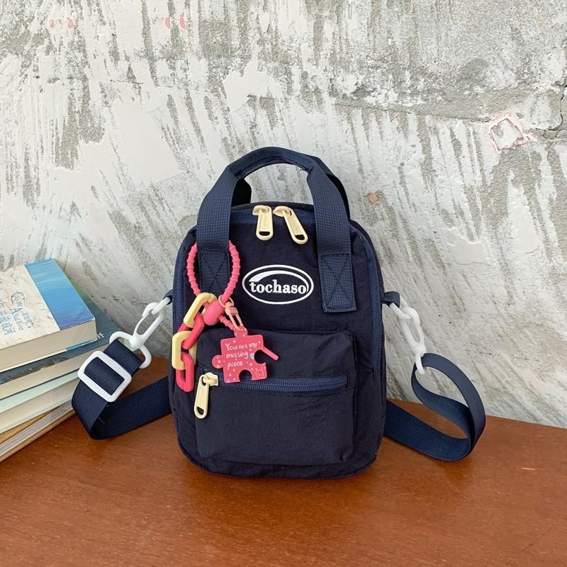 Color Simple Solid Letter Printed Children Single Shoulder Bag Pendant With