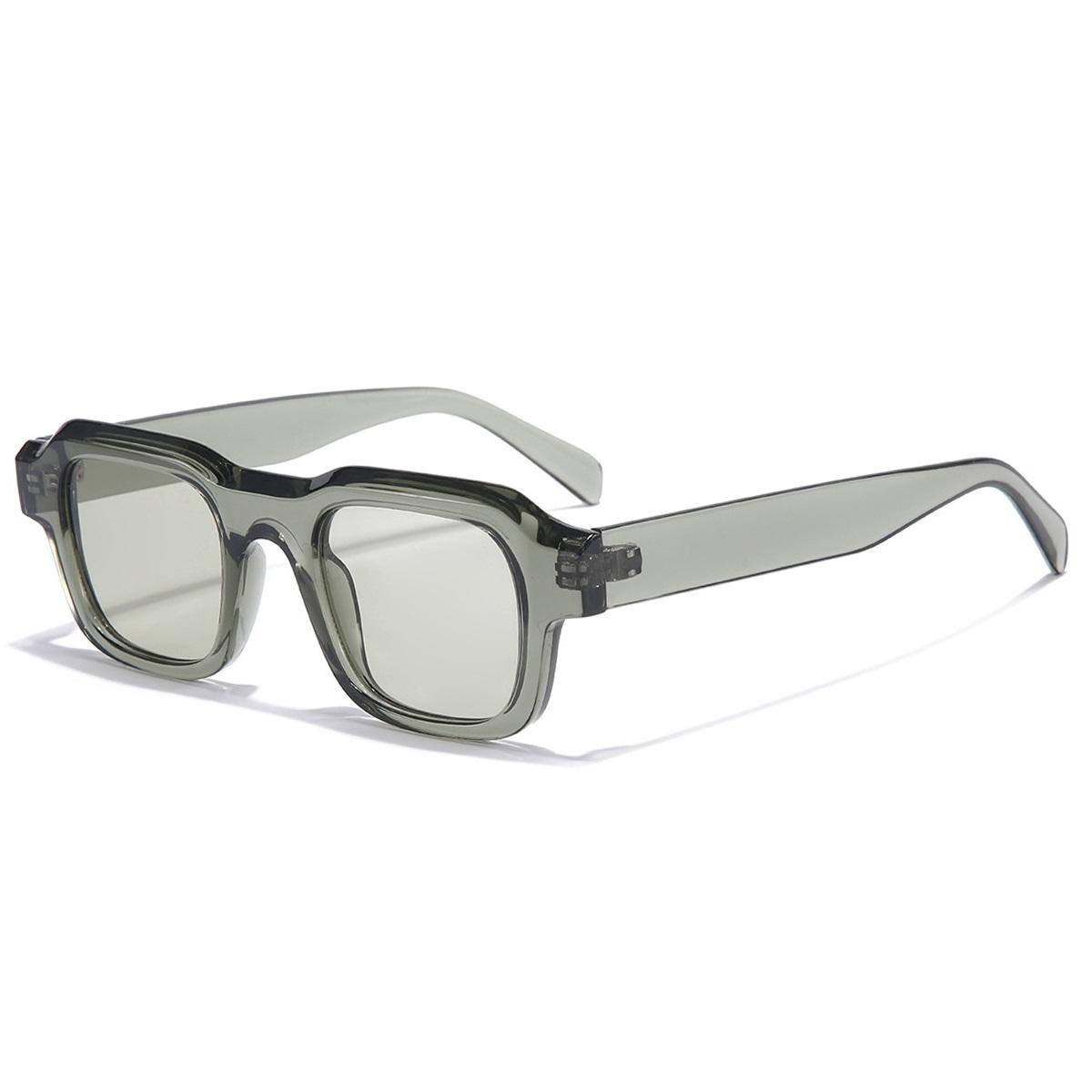 

Fashion Square Sunglasses Women Luxury Transparent Retro Brand Designer Men Trending Blue Green Sun Glasses Shades UV400 as picture