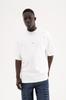 Men's Oversized T-shirt with Embroidered Metallic Logo – Interlock Machinist – Ecru S