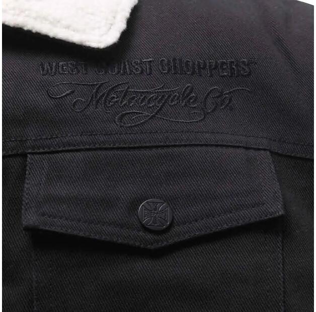 West Coast Choppers Sherpa Lined Canvas Work Motorcycle Jacket