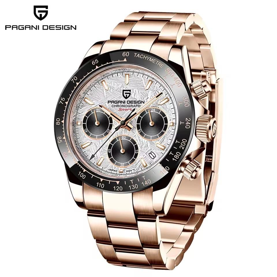 PAGANI DESIGN New 40MM Classics Fashion Series Men Quartz Wristwatches Sapphire Glass Chronograph Clock Watch For Men