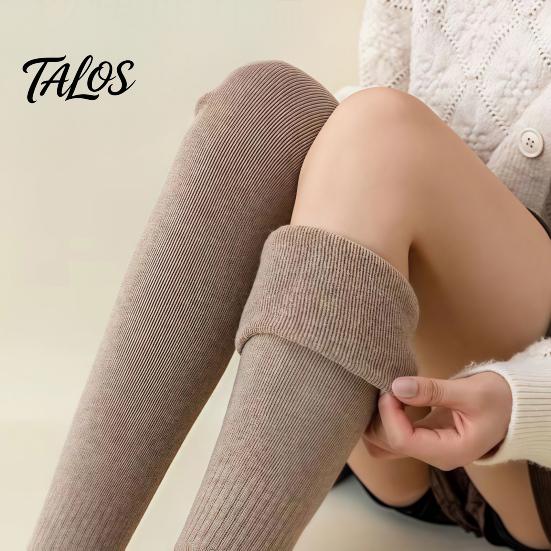 Warmth Locking Legging Socks Thickened Over-the-knee Leg Warmers for Women, Soft Thermal Sleeves, Outdoor Cold Protection Leggings Anti-slip Long Knee