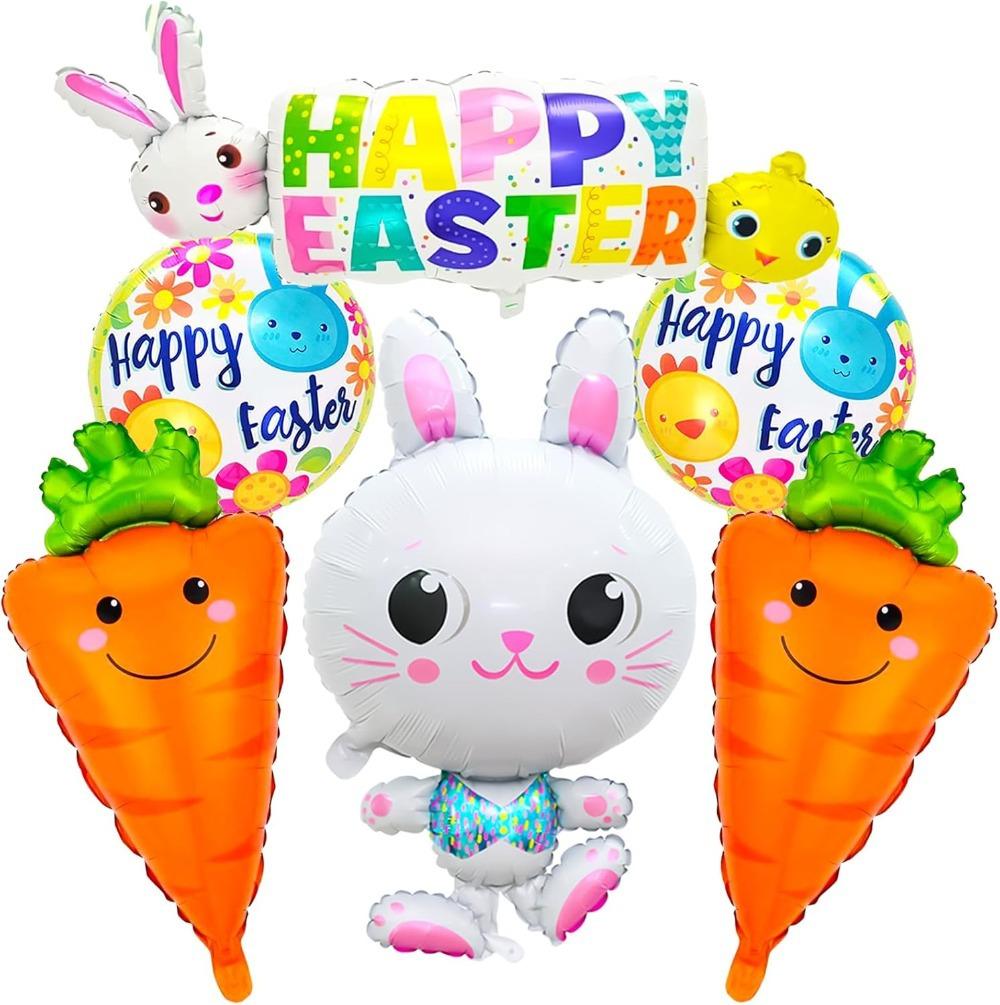 Easter Aluminum Film Balloon Rabbit Chicken Cartoon Modeling Children'S Birthday Party Decoration Aluminum Foil Balloon