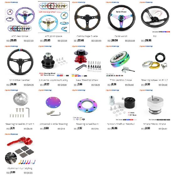 14inch 350mm PU Leather Car Racing Steering Wheel Aluminum Alloy Deep Dish Sport Drifting Universal Wheel
