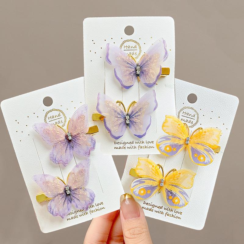 4/6 Stück Bunte Schmetterlingsschleife Haarspange für Baby Mädchen Niedliche Rhie Seite Haarspangen Prinzessin Fee Haarnadel Set Mode Accessoires