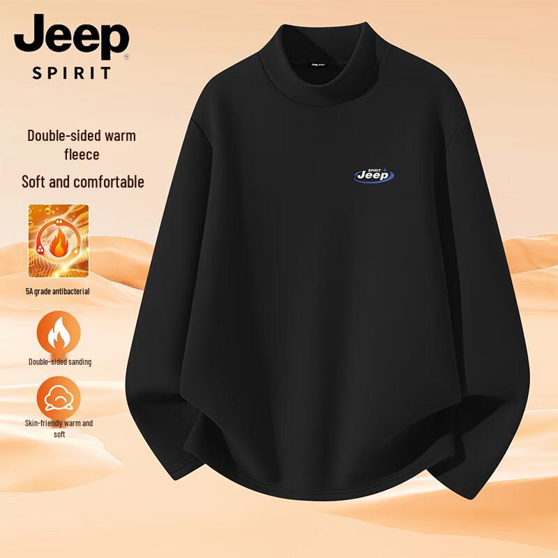 JEEP SPIRIT Men s Fleece-Lined Mock Neck Pullover 2XL