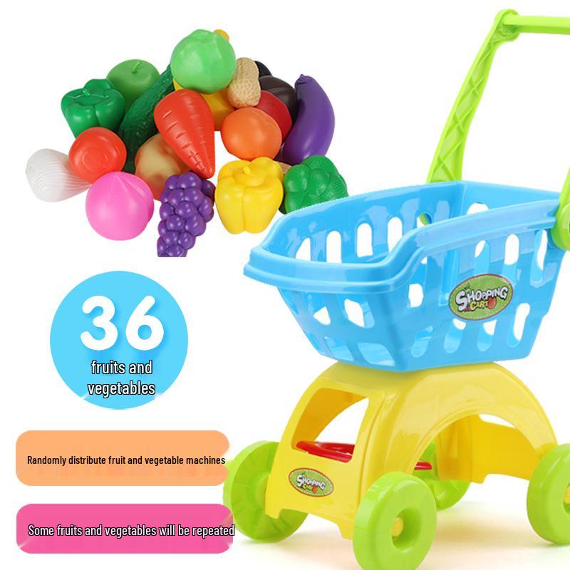 Kids' Shopping Cart Toy Set with Fruit Cutting (Multiple Sizes)