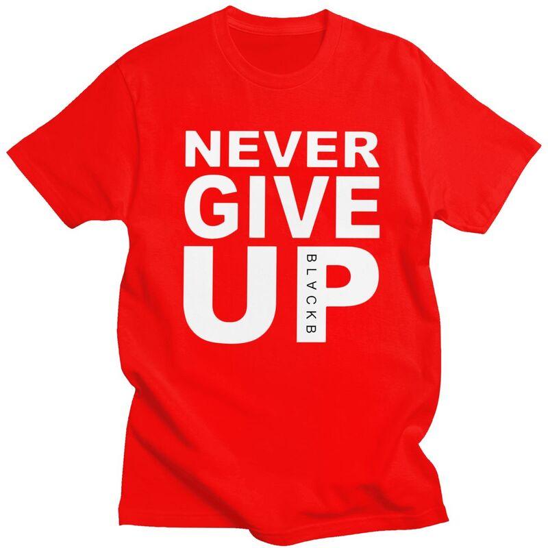 

Custom Male Never Give Up T Shirt ShortSleeve Cotton Tshirt Casual Youll Never Walk Alone Tee Slim Fit Clothing S
