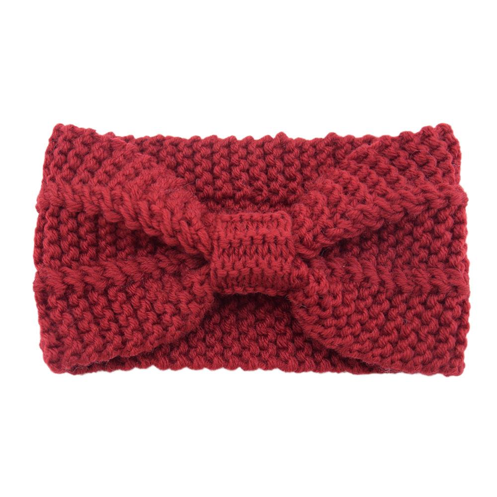 Effen Kleur Gebreide Hoofdbanden Winter Oorwarmers Gedraaid Elastisch Tulband Vrouwen Meisjes Haarbanden Pluche Gebreide Hoofddoek Hoofddeksel