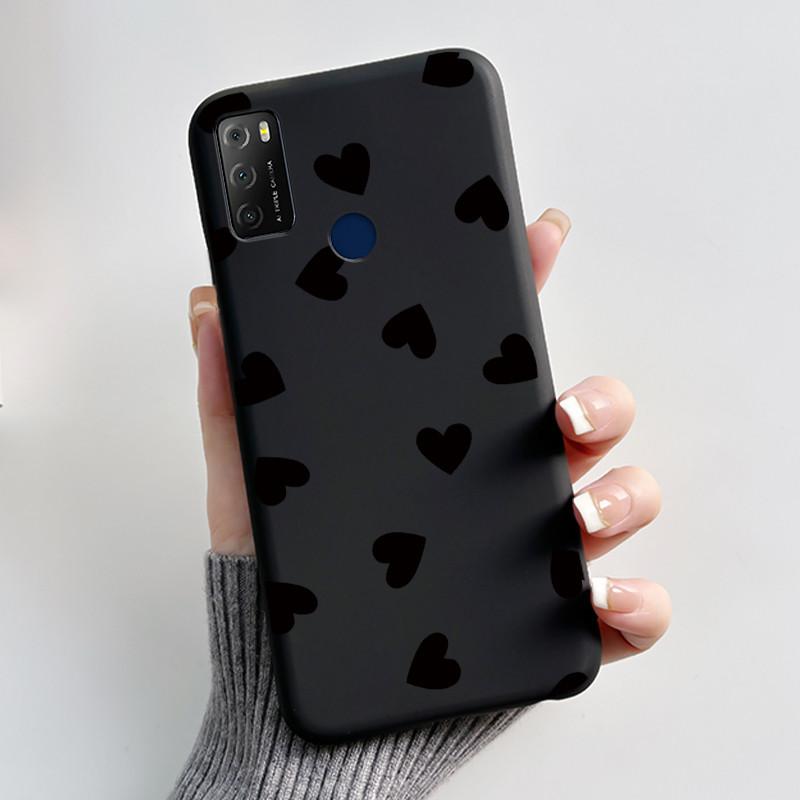 Casing For TCL 20E (6125F)/TCL 20Y (6156D) Green Cartoon Rabbit Pattern Shockproof Cover 2026 Cartoon Design Soft Black Case