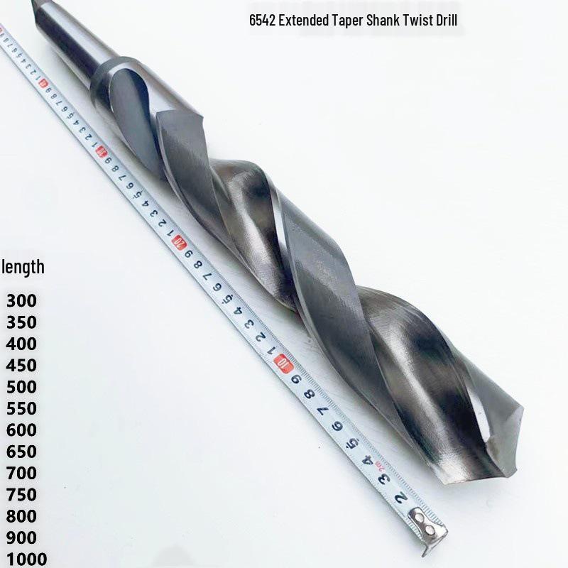 6542 Stainless Steel Super Hard Extra Long Taper Shank Twist Drill Bit for Deep Hole Lathe, 76-82*800