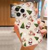 Santa Claus & Tree Shockproof Clear Case for iPhone 15/16/17 Pro Max