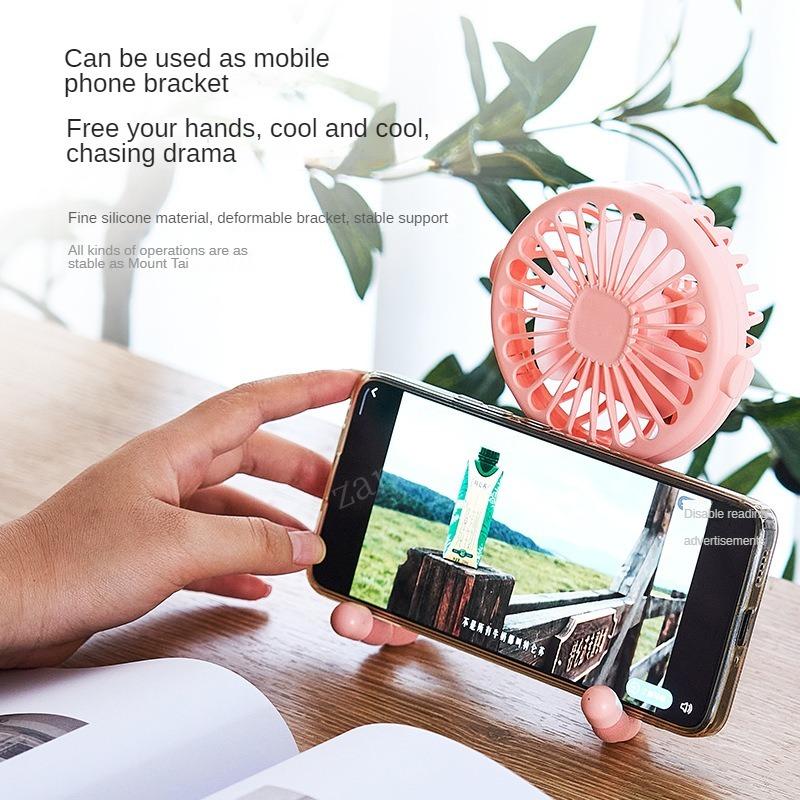 Baby Stroller Fan Hand Held Rechargeable USB Bladeless Small Folding Fans Mini Ventilator Silent Table Outdoor Cooler Neck Fan