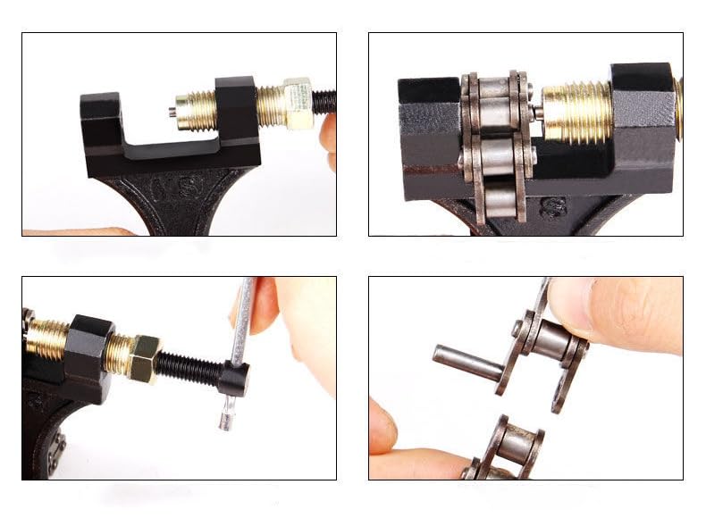 Cortador de corrente de bicicleta, compatível com 420/428/520/525/530, ferramenta de remoção de corrente