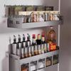 Yunshuang Kitchen Wall Spice Organizer with 5 Jars