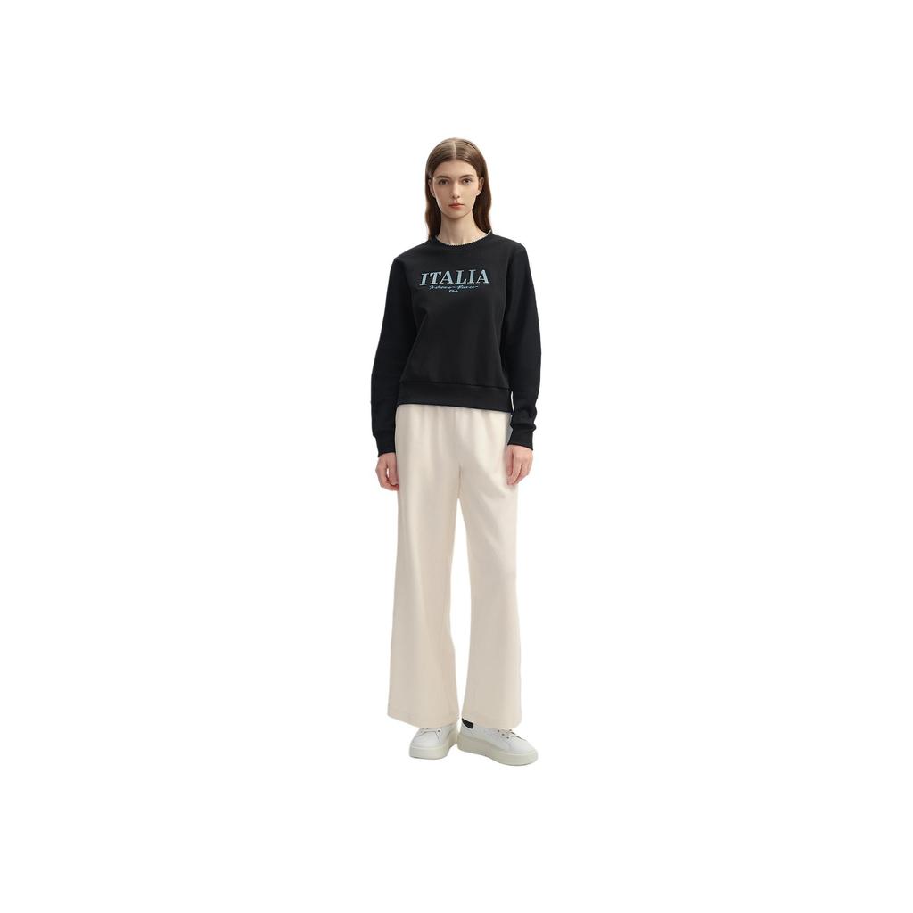 New FILA Knitted Sports Pants Women's Steam White F11W443604FIV