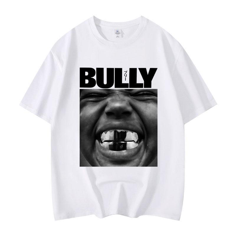 Rapper Kanye West Bully Graphic T Shirts Fashion Hip Hop Vintage Short Sleeve Tshirts Unisex Women Casual Loose Cottotn Tshirt
