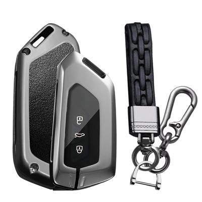 Volkswagen Dedicated Key Case, Smart Key Cover, Key Holder, Genuine Leather, Zinc Alloy,