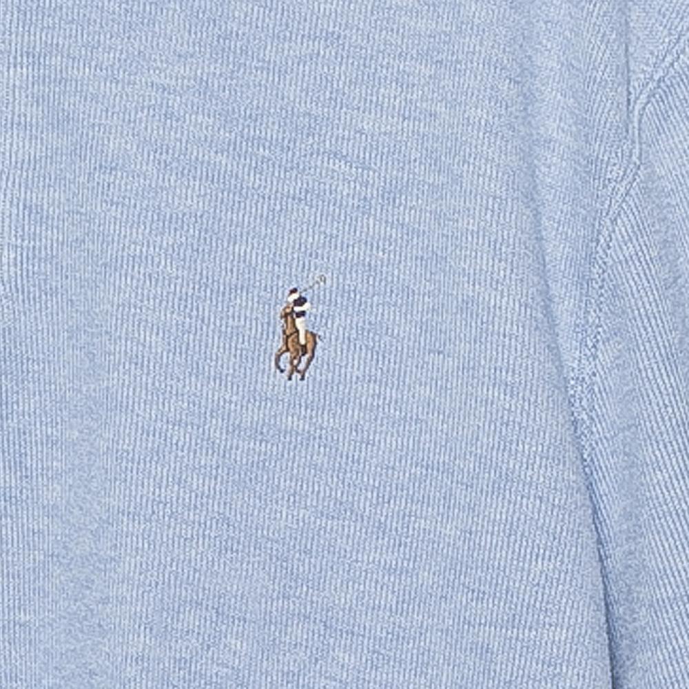 Polo Ralph Lauren Ss23 Solid Color Half Zip Logo Embroidered Sweatshirt Men sweatshirt Blue 710857073-008
