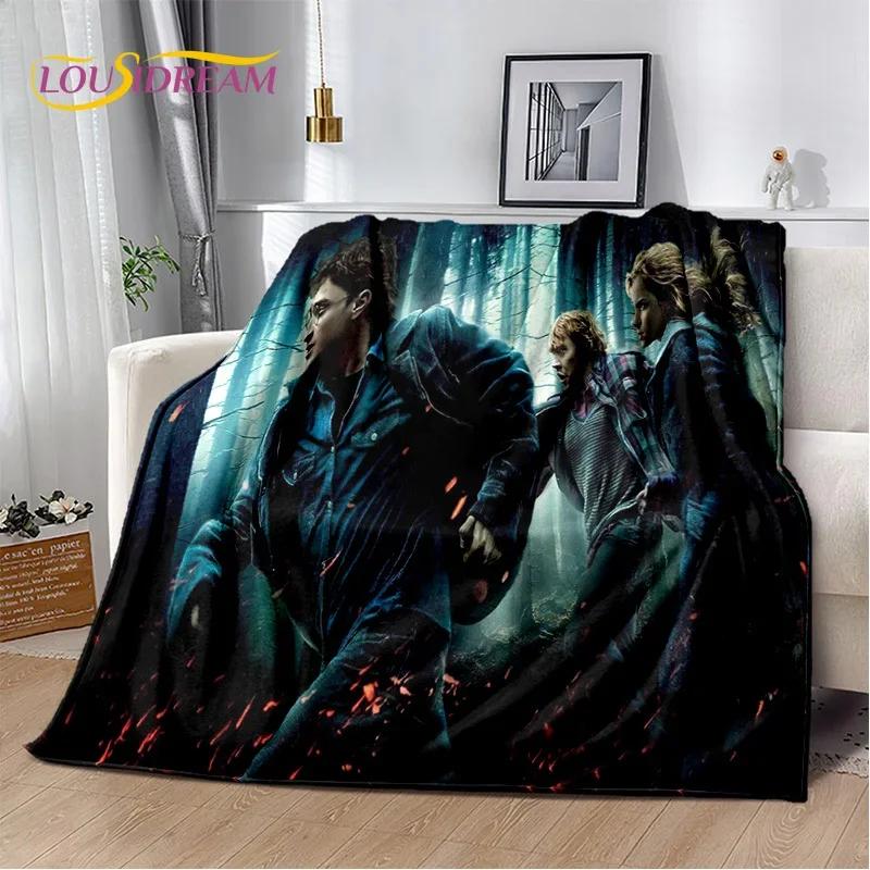 

3D P-Potter Magic Academy HD Soft Flannel Blanket for Beds Bedroom Sofa Picnic,Throw Blanket for Cover Outdoors Leisure Gift kid 75x90cm