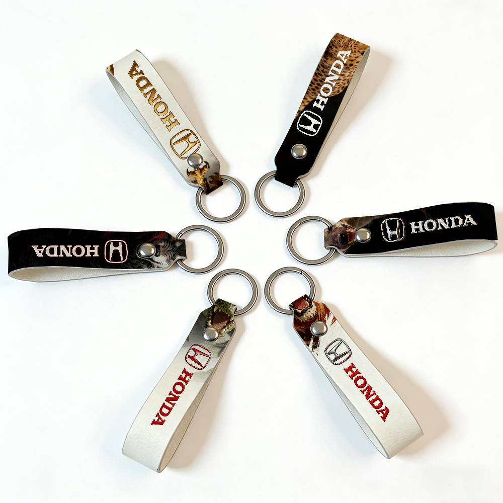 For HONDA ferocious beast Soft PU Leather Motorcycle Keychain Lightweight Key Holder For Scooter Racing LK6