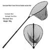 Extra Large Aluminum Alloy Telescopic Landing Net with Deep Silicone Bag