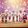 14Inch Wooden Nutcracker Figures Decorative Doll Puppets Soldier Figure