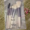8 Piece Portable Makeup Brush Set with Soft Bristles Nylon Cosmetic Tools for Flawless Application Travel Friendly Beauty Essentials