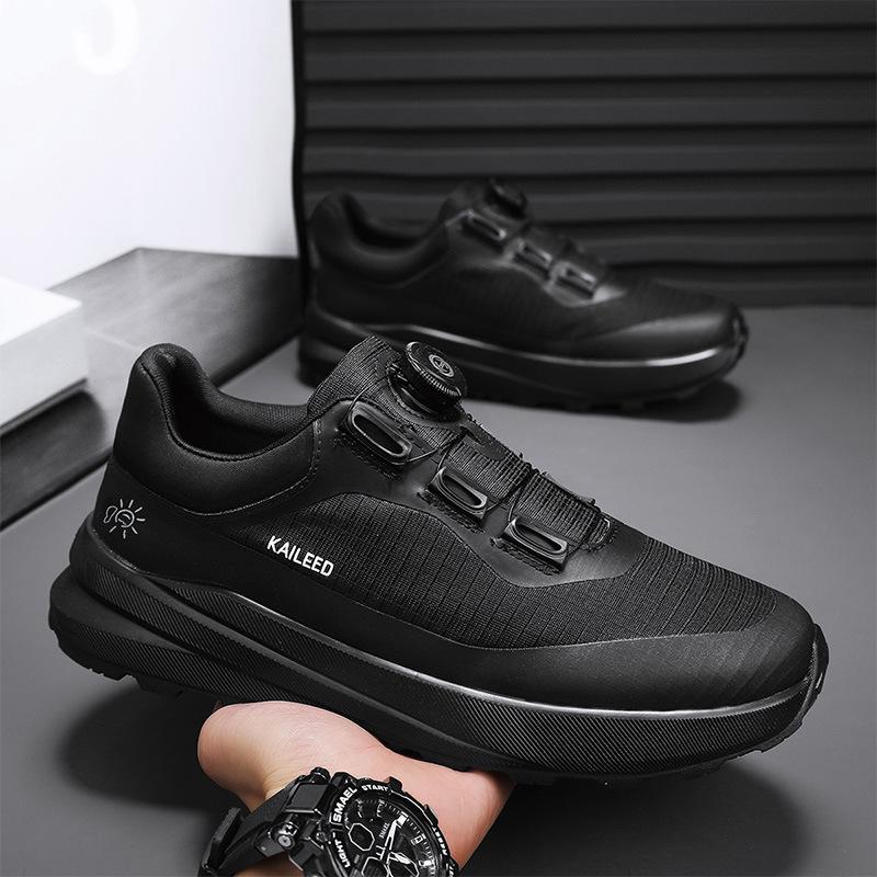 39-46 Large size men's shoes 2025 summer leisure sports breathable trend rotating buckle versatile platform dad shoes