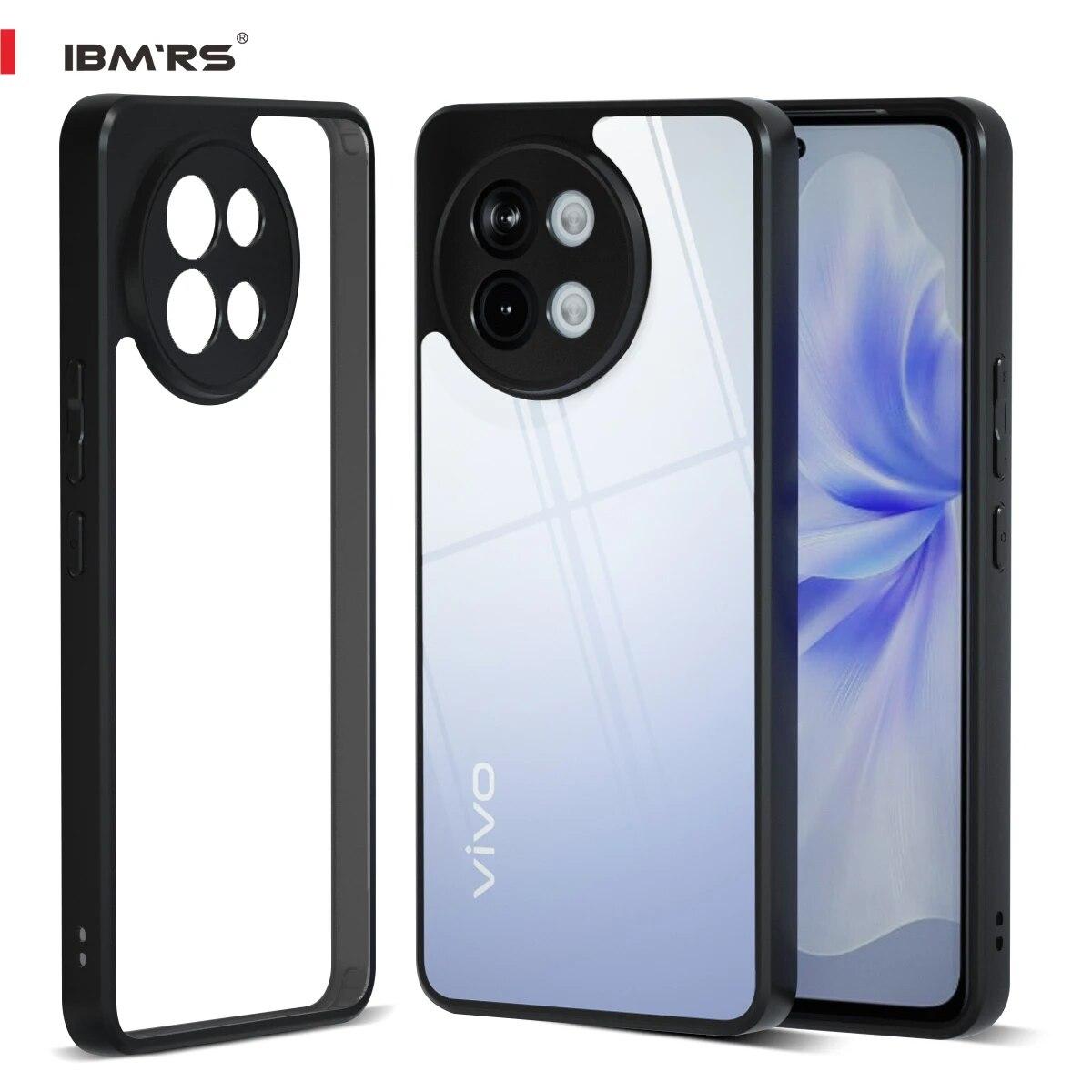 

(Comes with wrist strap)IBMRS for vivo S18e Camo Case,Lens Protection Back Transparent PC Back Cover +TPC Soft edges Phone Case Casing transparent прозрачный