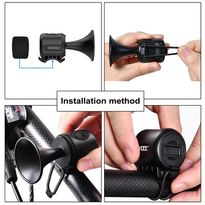 TWOOC Electric Bike Bell 120dB Mini Bicycle Horn Battery Powered Waterproof for MTB Mountain Bike