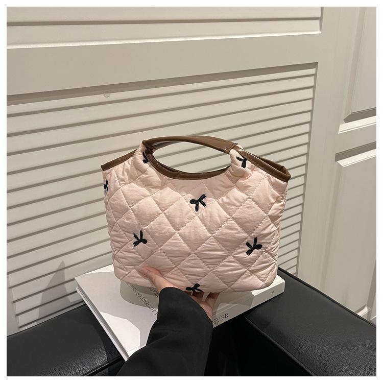 Koreaanse Ruit Herfst/Winter Handtas - High-End Geborduurde Kleine Tote