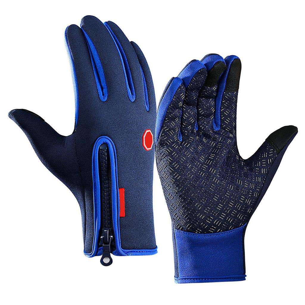 Cycle Gloves Touchscreen Waterproof Fleece Thermal Sports Gloves for Hiking Skiing